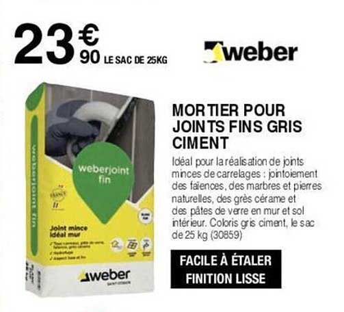 mortier pour join  ts fins  gris ciment