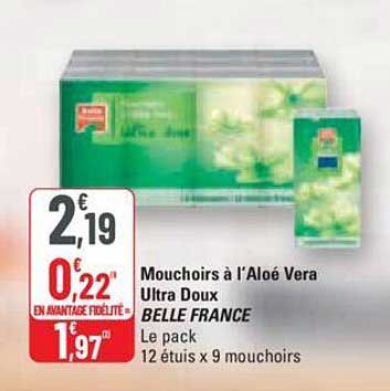 mouchoirs à l'aloé vera ultra doux belle france
