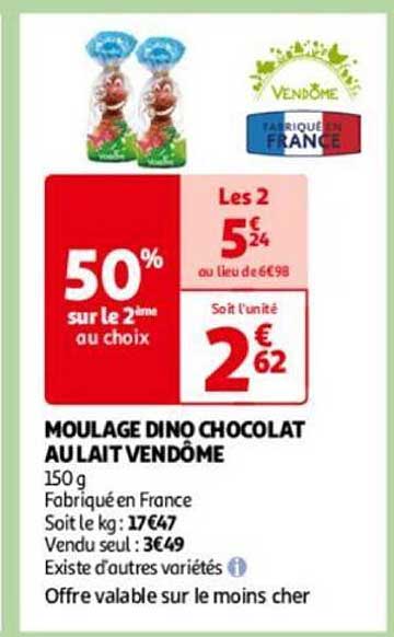 moulage dino chocolat au lait vendôme