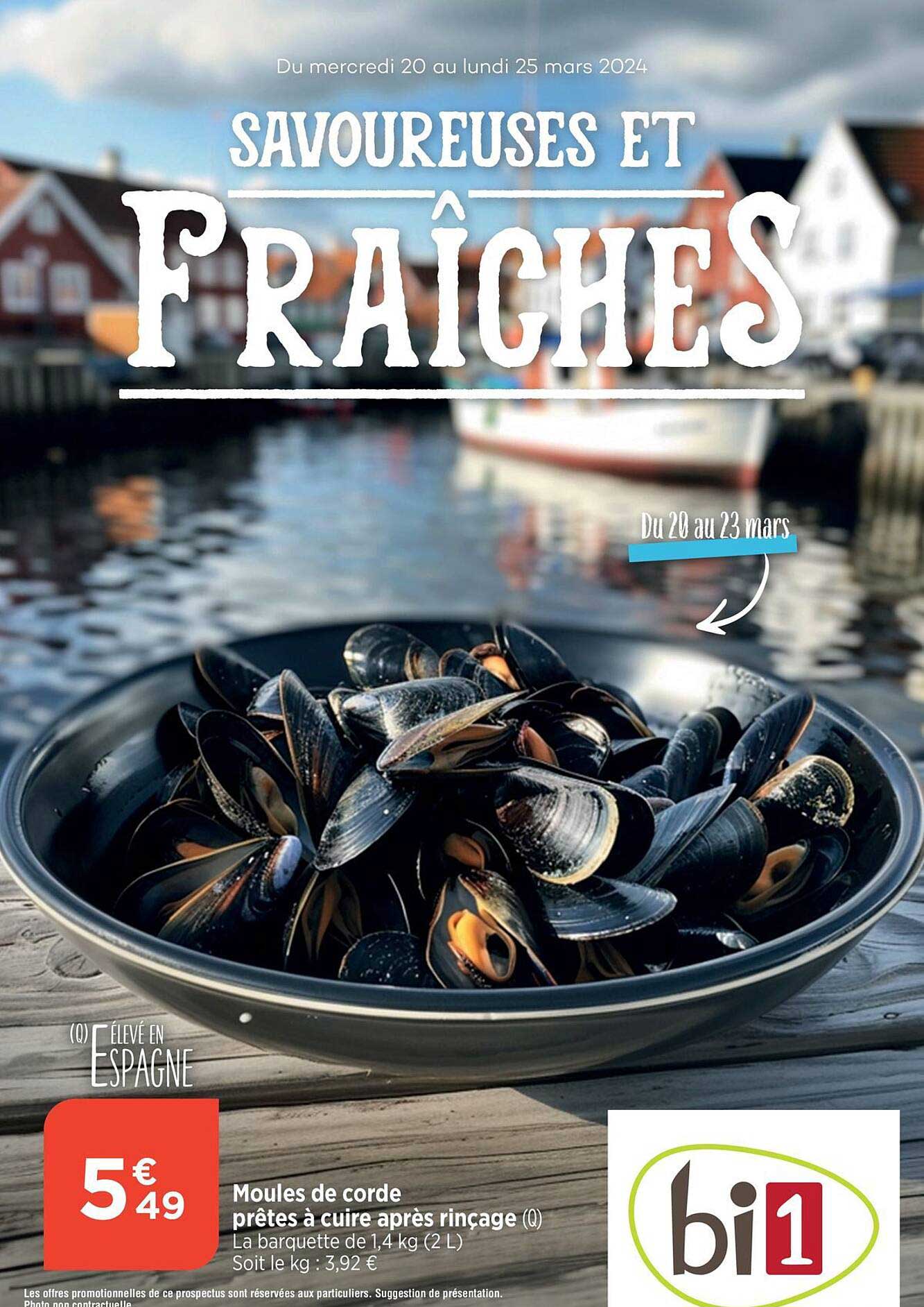 moules de corde prêtes à cuire après rinçage