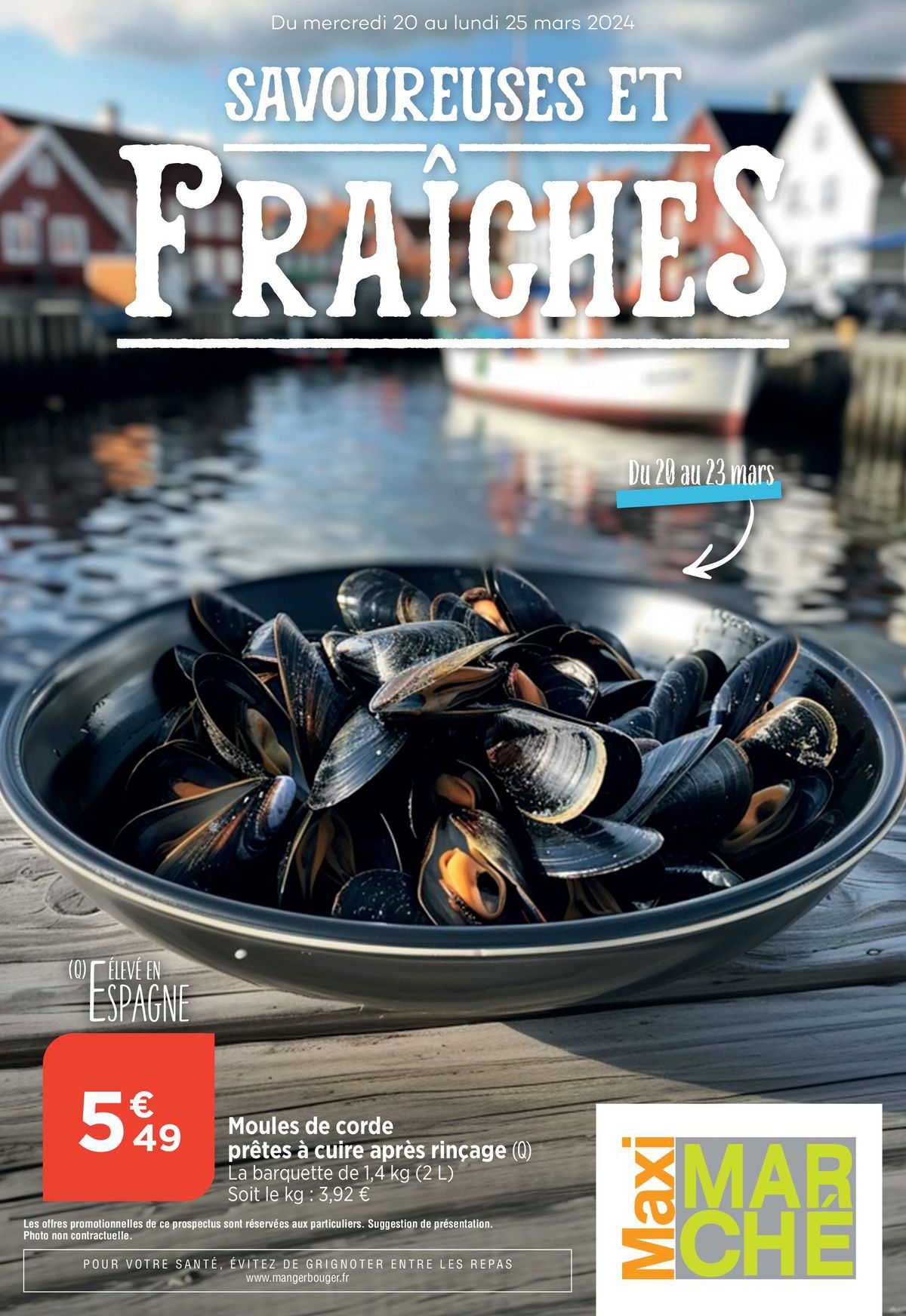 moules de corde prêtes à cuire après rinçage