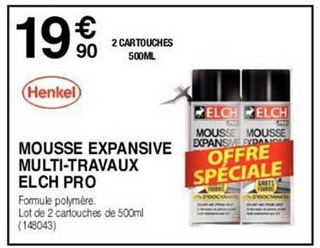 mousse expansive multi-travaux elch pro henkel