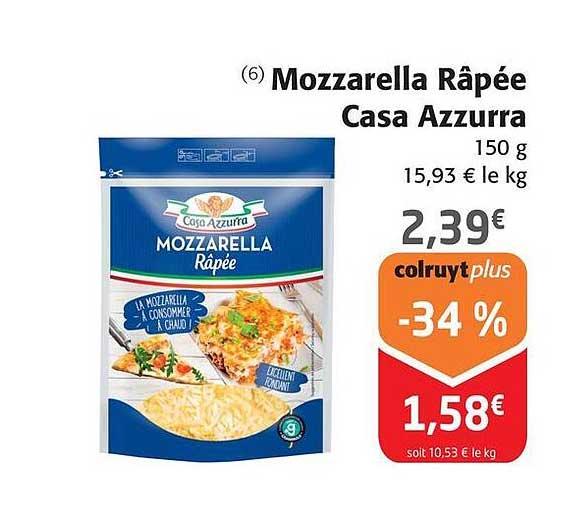 Mozzarella Râpée Casa Azzurra