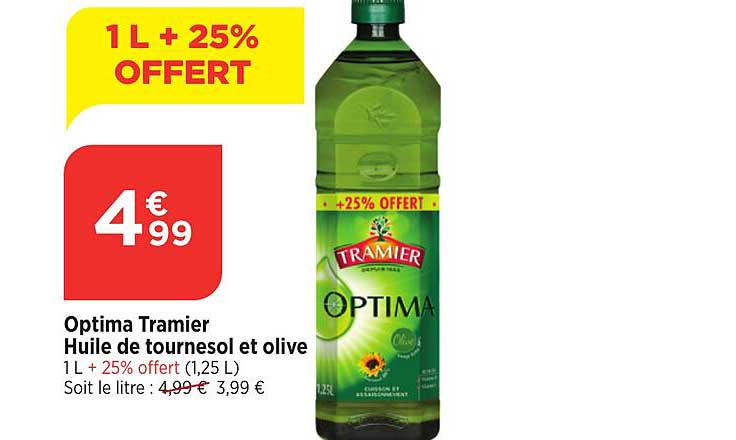 Optima Tramier Huile De Tournesole Et Olive