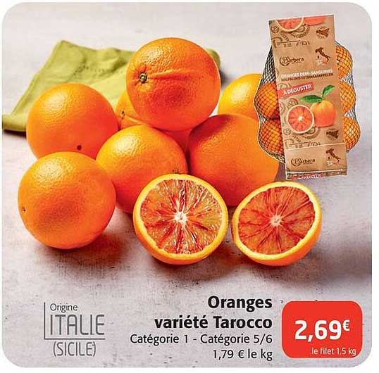 oranges variété tarocco
