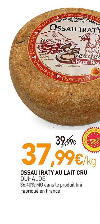 ossau iraty au lait cru duhalde