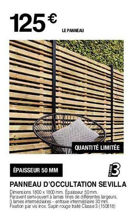 panneau d'occultation sevilla