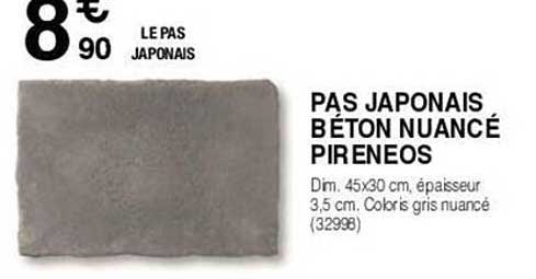 pas japonais béton nuancé pireneos