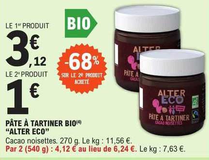 Pâte à Tartiner Bio "alter éco"
