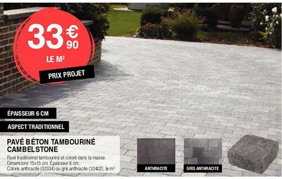 Pavé Béton Tambouriné Cambelstone