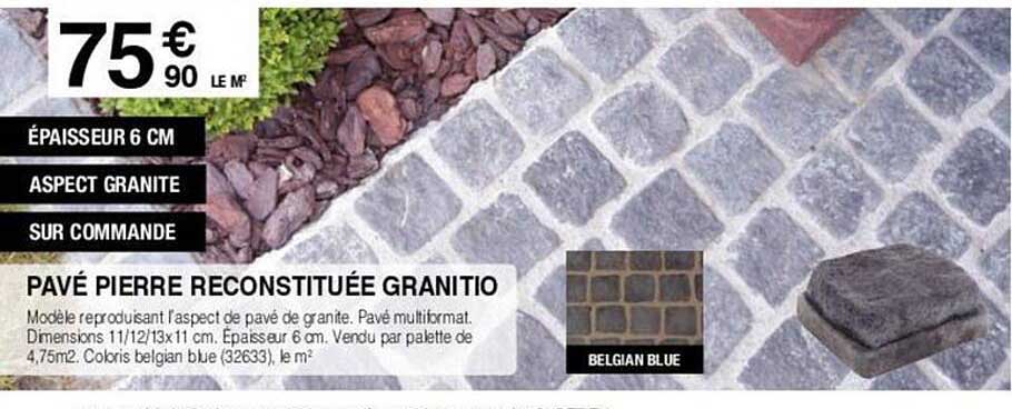 Pavé Pierre Reconstituée Granitio