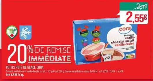 petits pots de glace cora