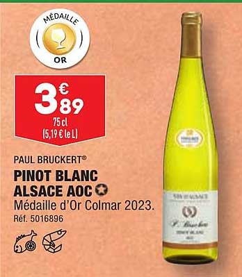 pinot blanc alsace aoc paul bruckert