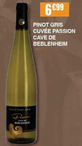 pinot gris cuvée passion cave de beblenheim
