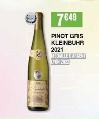 pinot gris kleinbuhr 2021