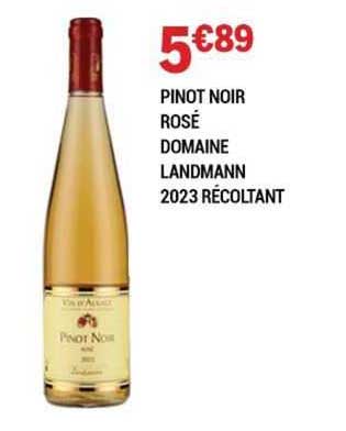 pinot noir rosé domaine landmann 2023 récoltant