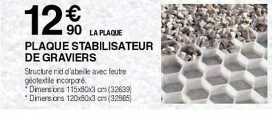 plaque stabilisateur de graviers