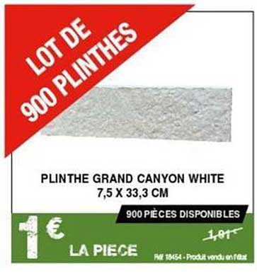 plinthe grand canyon white 7,5 x 33,3 cm