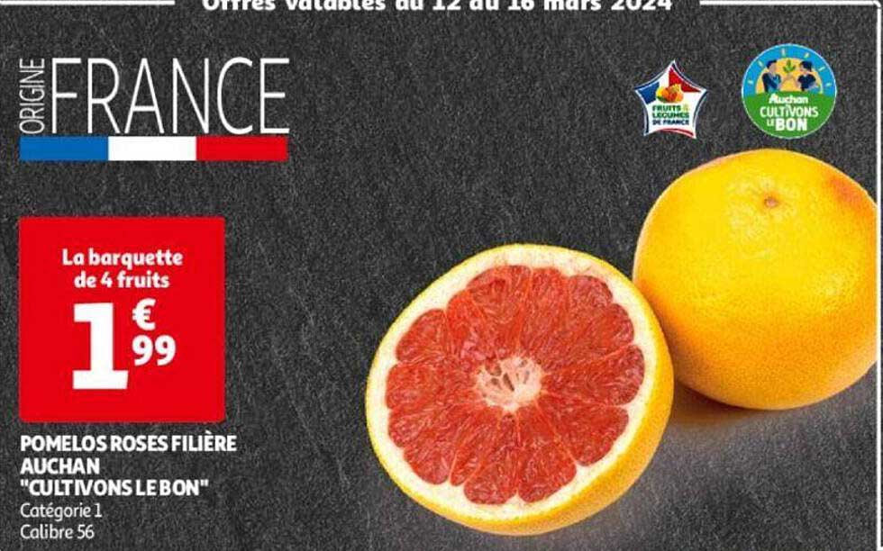 pomelos roses filière auchan "cultivons le bon"