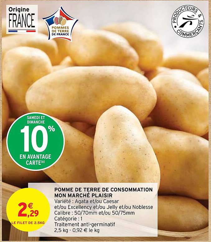 pomme de terre de consommation mon marché plaisir