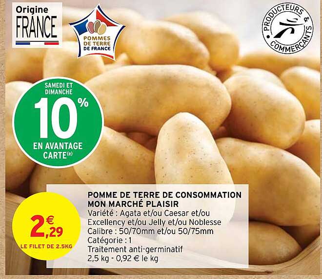 pomme de terre de consommation mon marché plaisir
