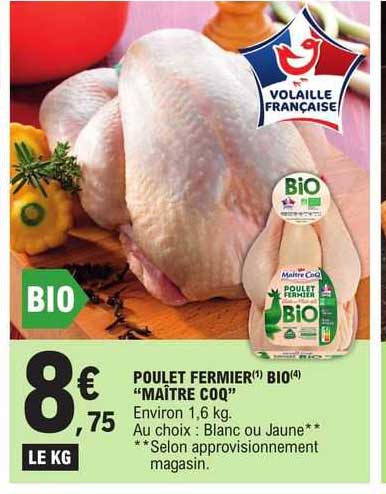 poulet fermier bio "maître coq"