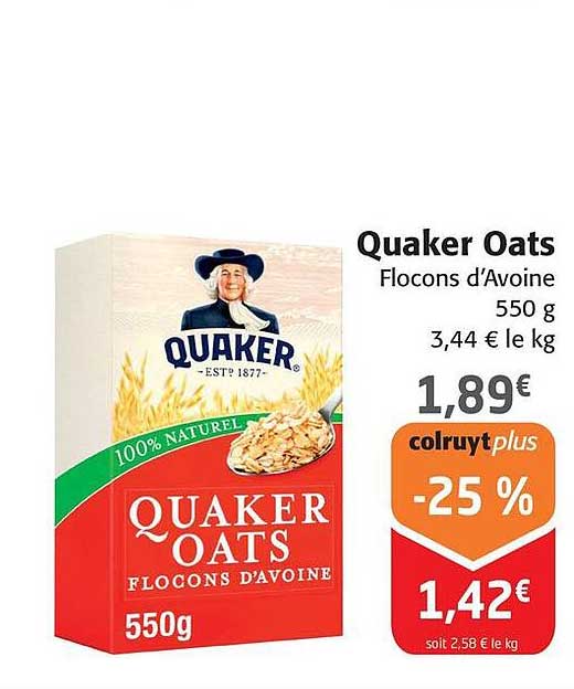 quaker oats flocons d'avoine