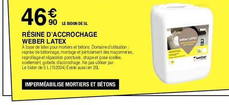 résine d'accrochage weber latex