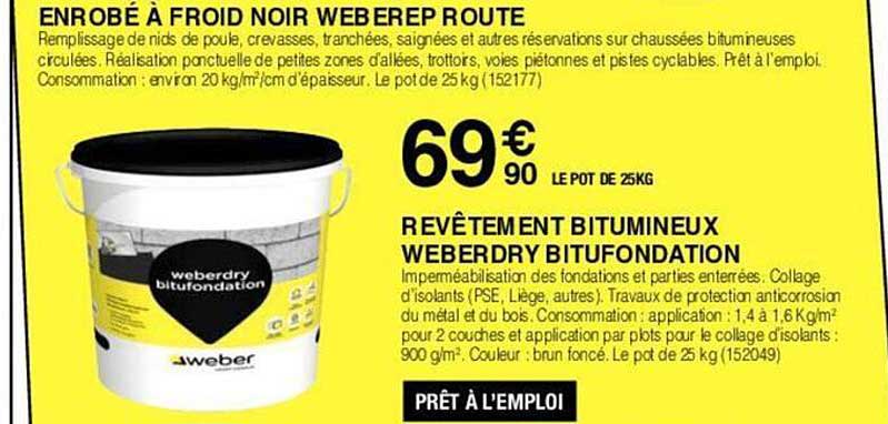 revêtement bitumineux weberdry bitufondation
