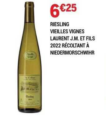 riesling vieilles vignes laurent j.m. et fils 2022 récoltant à niedermorschwihr