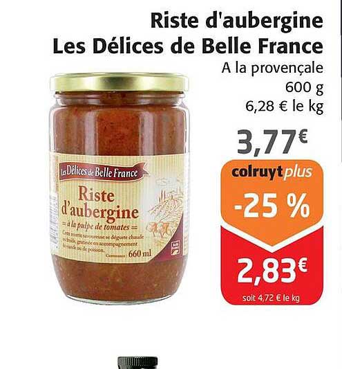riste d'aubergine les délices de belle france