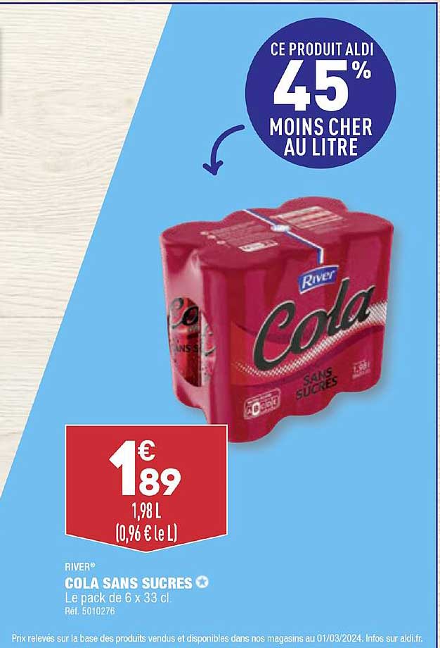 River Cola Sans Sucres