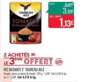 Riz Basmati 2' Taureau Ailé