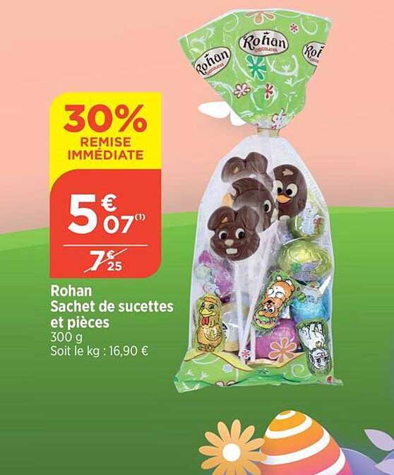 rohan sachet de sucettes et pièces
