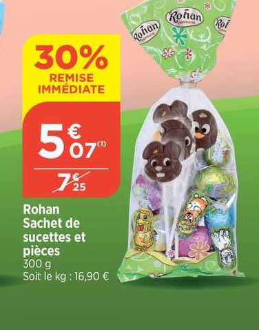 rohan sachet de sucettes et pièces