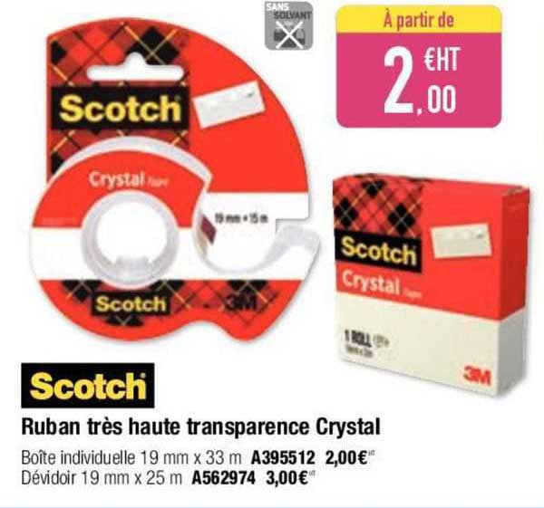 ruban très haute transparence crystal scotch