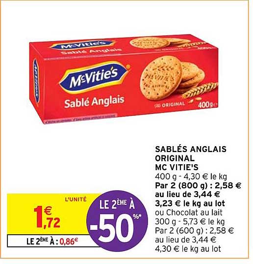 sablés anglais original mc vitie's