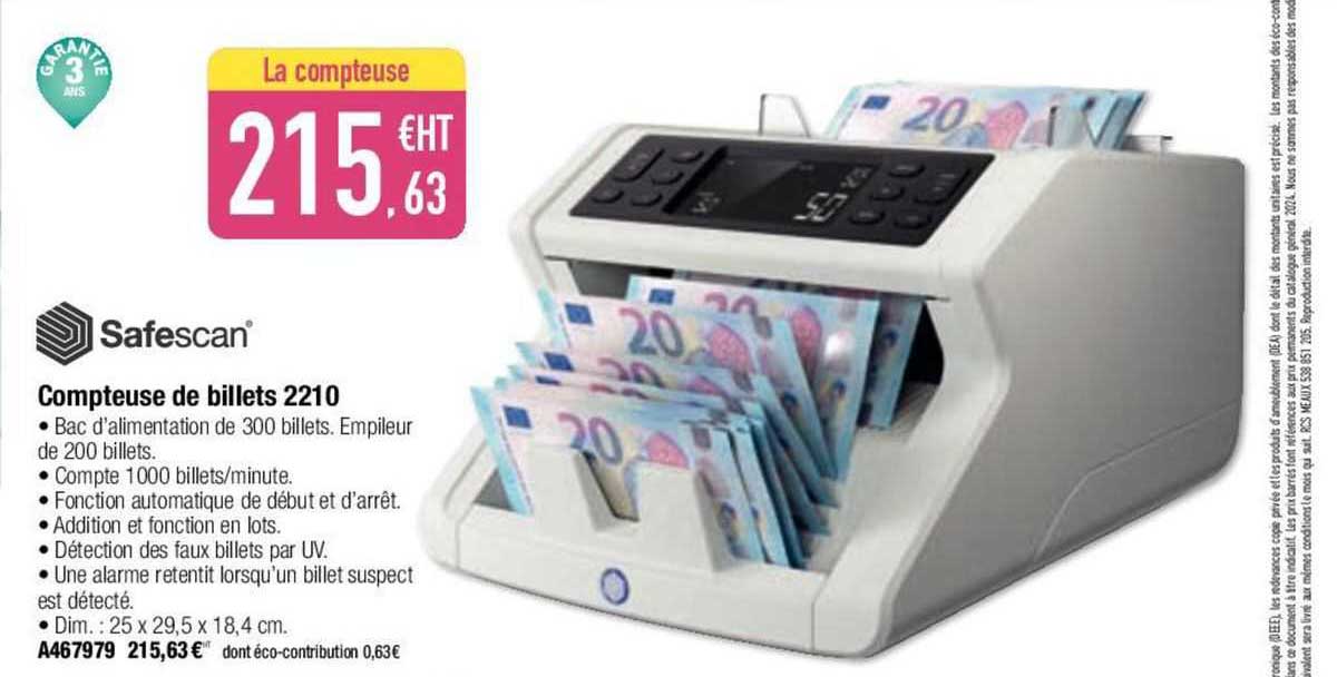 safescan compteuse de billets 2210