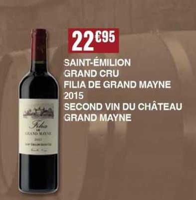 saint-émilion grand cru filia de grand mayne 2015 second vin du château grand mayne