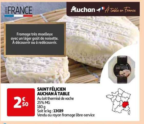 saint félicien auchan à table