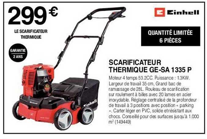 scarificateur thermique ge-sa 1335 p einhell