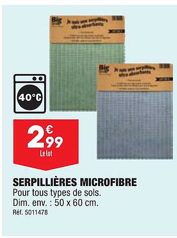 Serpillières Microfibre