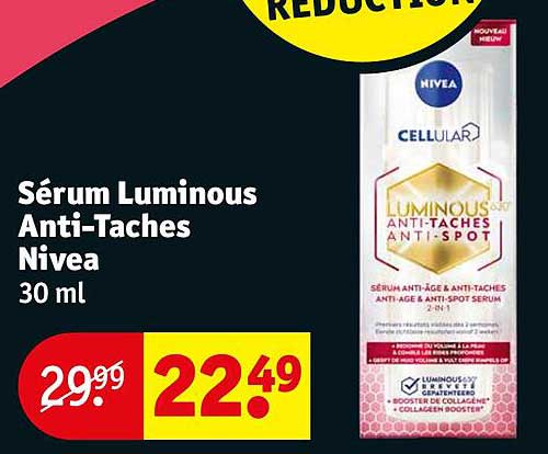 sérum luminous anti-taches nivea 30 ml