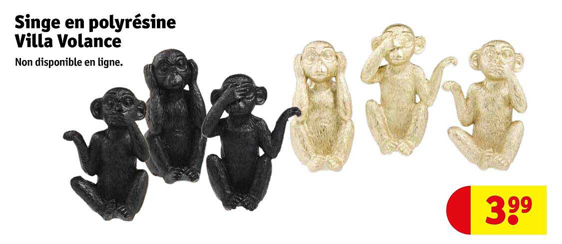 singe en polyrésine villa volance