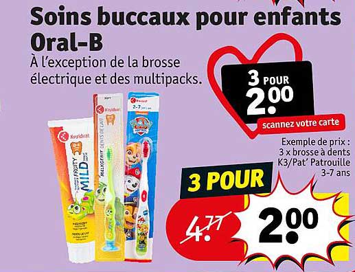 soins buccaux pour enfants oral-b