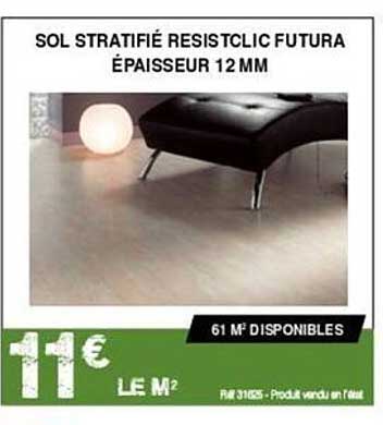 Sol Stratifié Resistclic Futura épaisseur 12 Mm