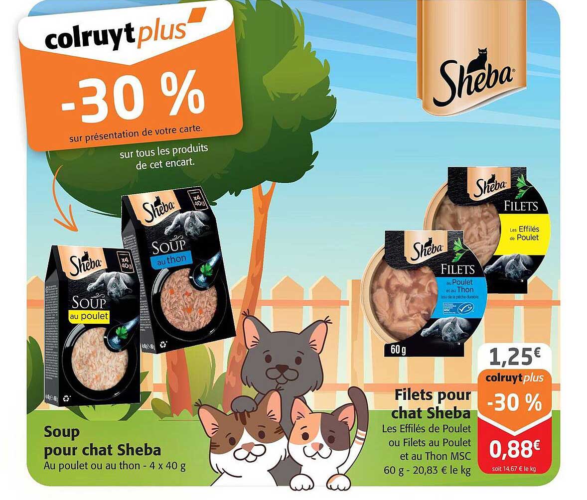 soup pour chat sheba, filets pour chat sheba