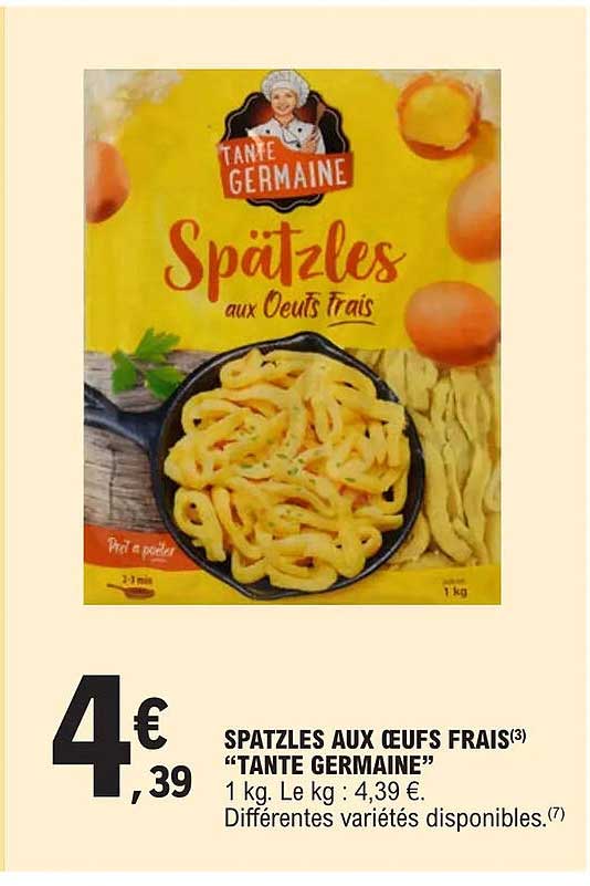 spatzles aux œufs frais "tante germaine"