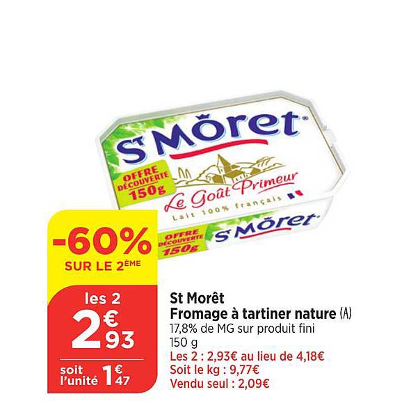st morêt fromage à tartiner nature