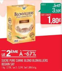 Sucre Pure Canne Blond Blonvilliers Beghin Say